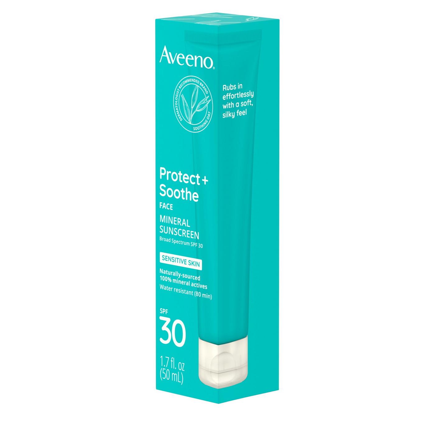 Aveeno Protect + Soothe Face Mineral Sunscreen SPF 30; image 7 of 9