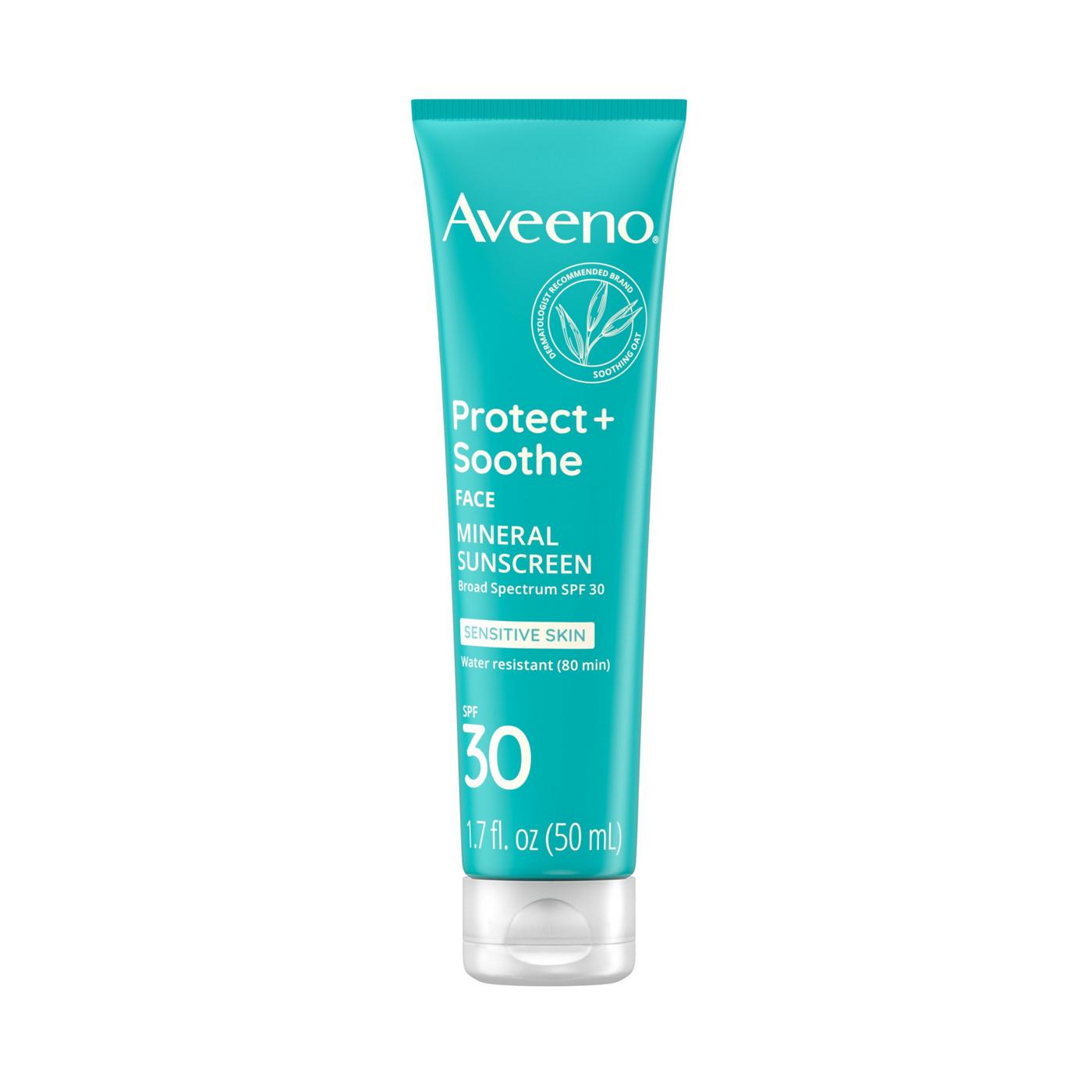 Aveeno Protect + Soothe Face Mineral Sunscreen SPF 30 Shop Sunscreen