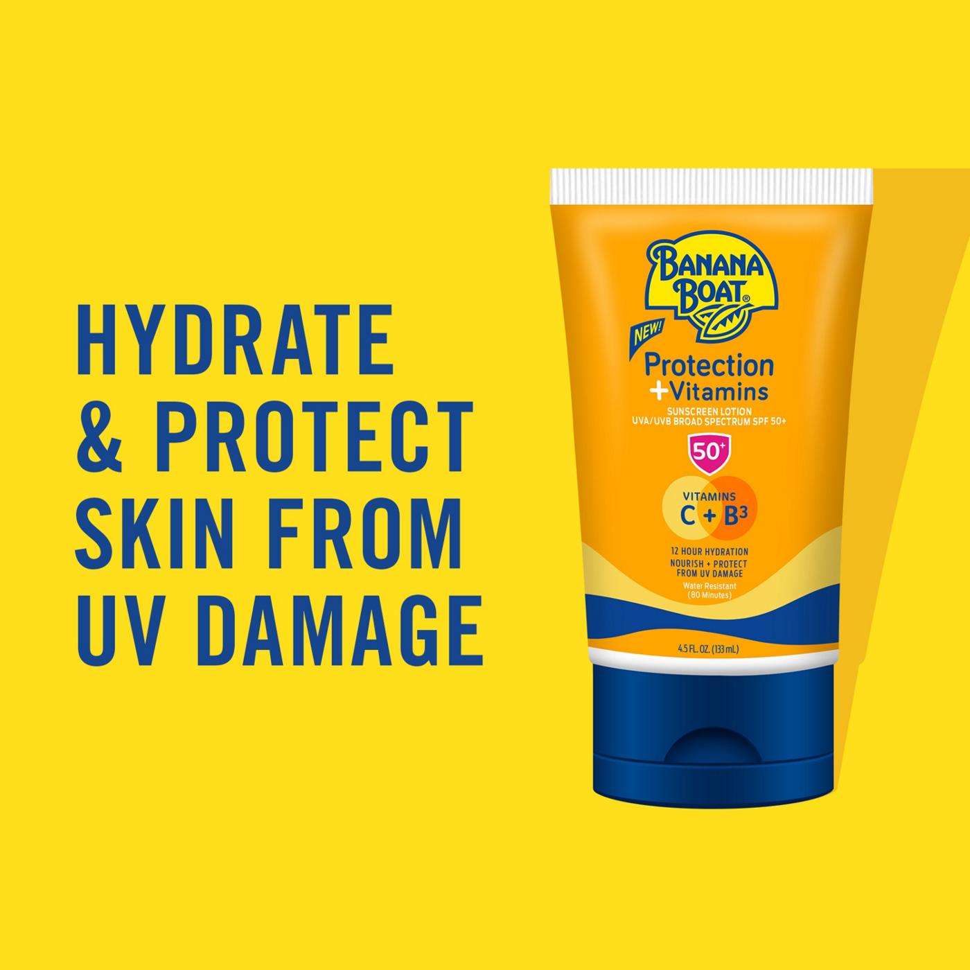 Banana Boat Protection + Vitamins Sunscreen Lotion - SPF 50+; image 5 of 9