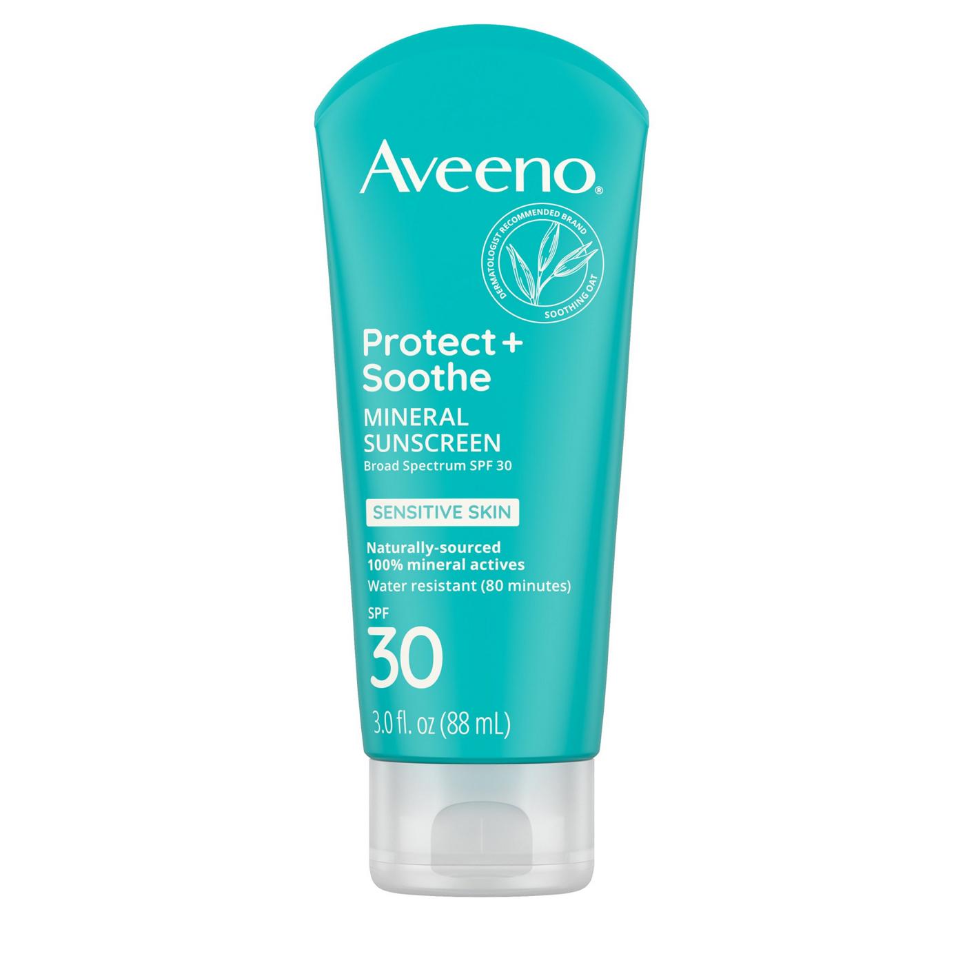 Aveeno Protect + Soothe Mineral Sunscreen Broad Spectrum SPF 30; image 1 of 8