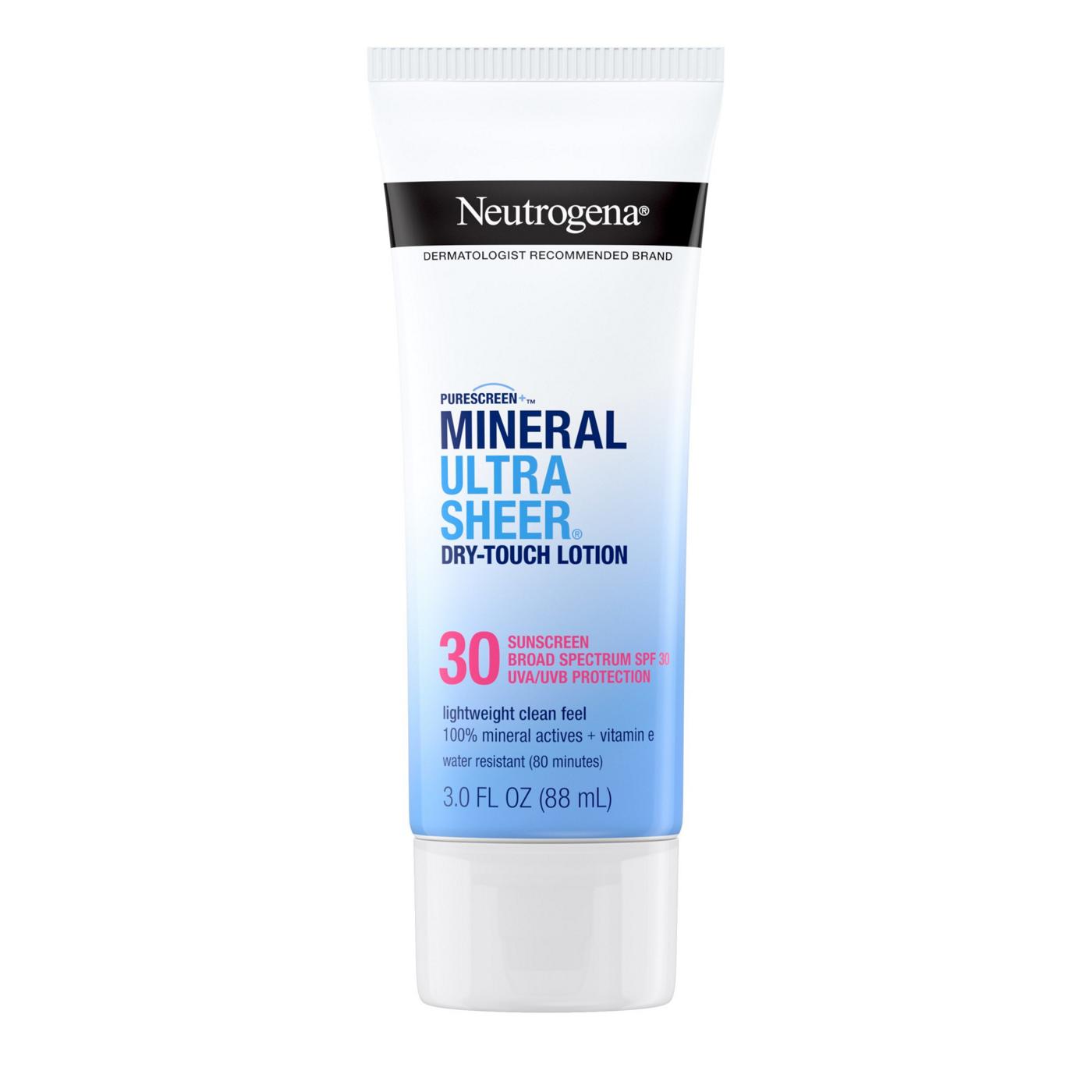 Neutrogena Mineral Ultrasheer Dry-Touch SPF 30 Sunscreen Lotion; image 1 of 7