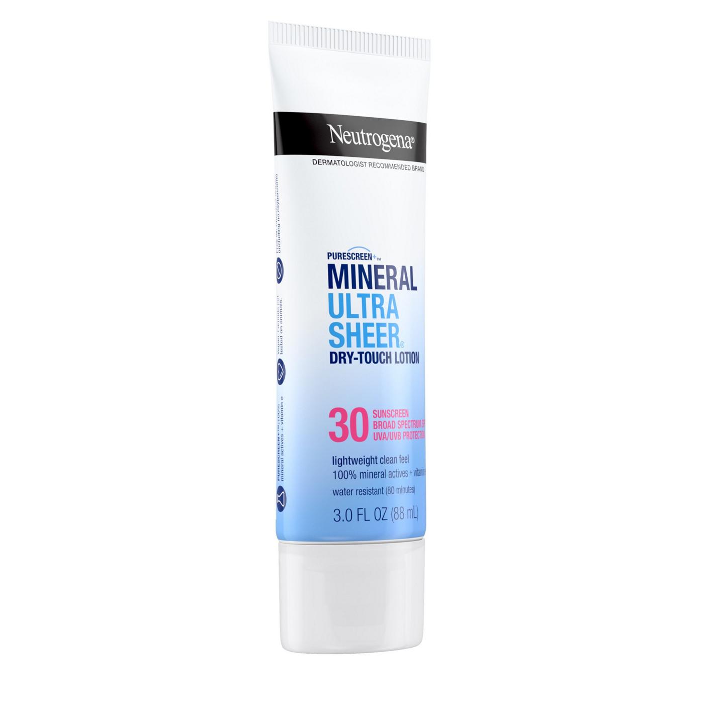 Neutrogena Mineral Ultrasheer Dry-Touch SPF 30 Sunscreen Lotion; image 6 of 7