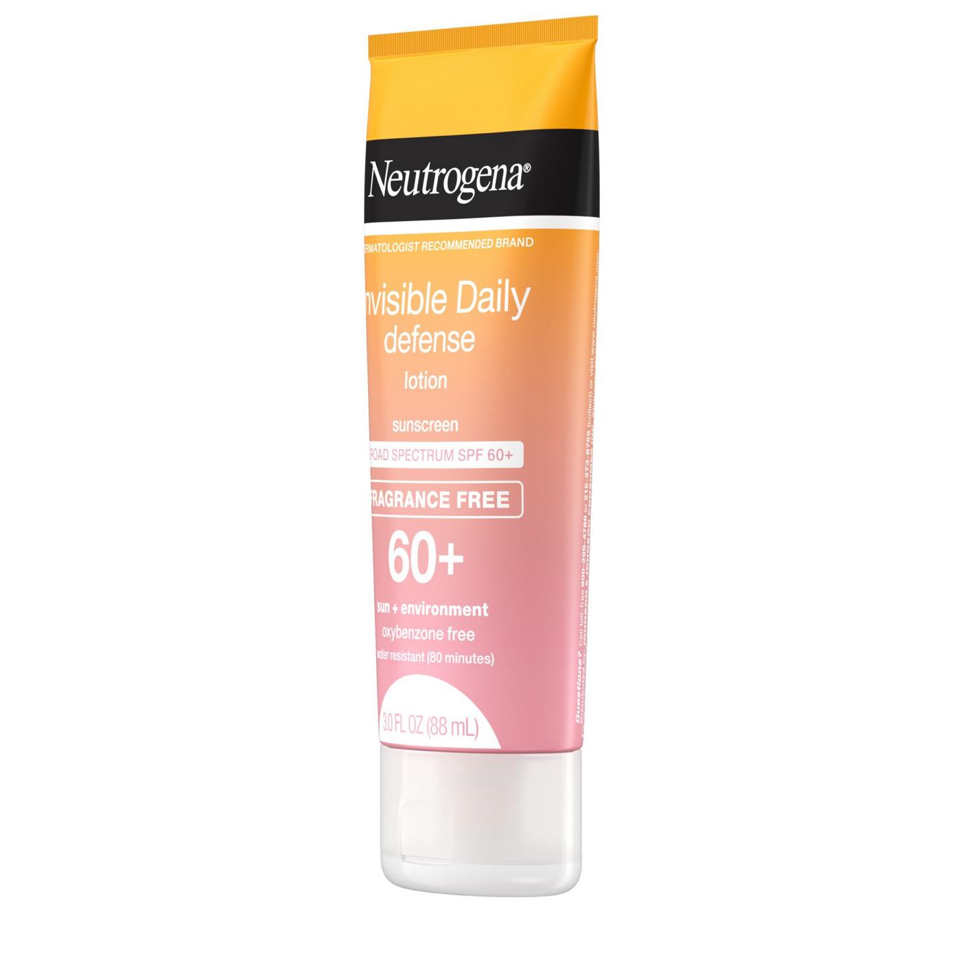 Neutrogena Invisible Daily Defense Sunscreen Lotion Broad Spectrum SPF 60+ Fragrance Free Shop