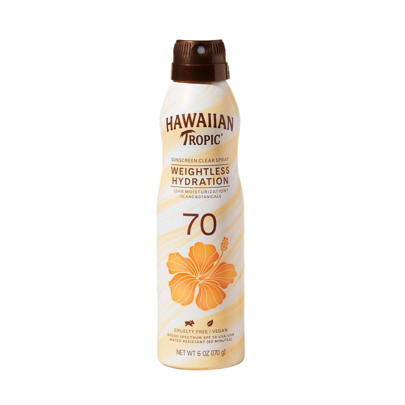 Hawaiian Tropic Weightless Hydration Sunscreen Clear - SPF 70; image 1 of 8