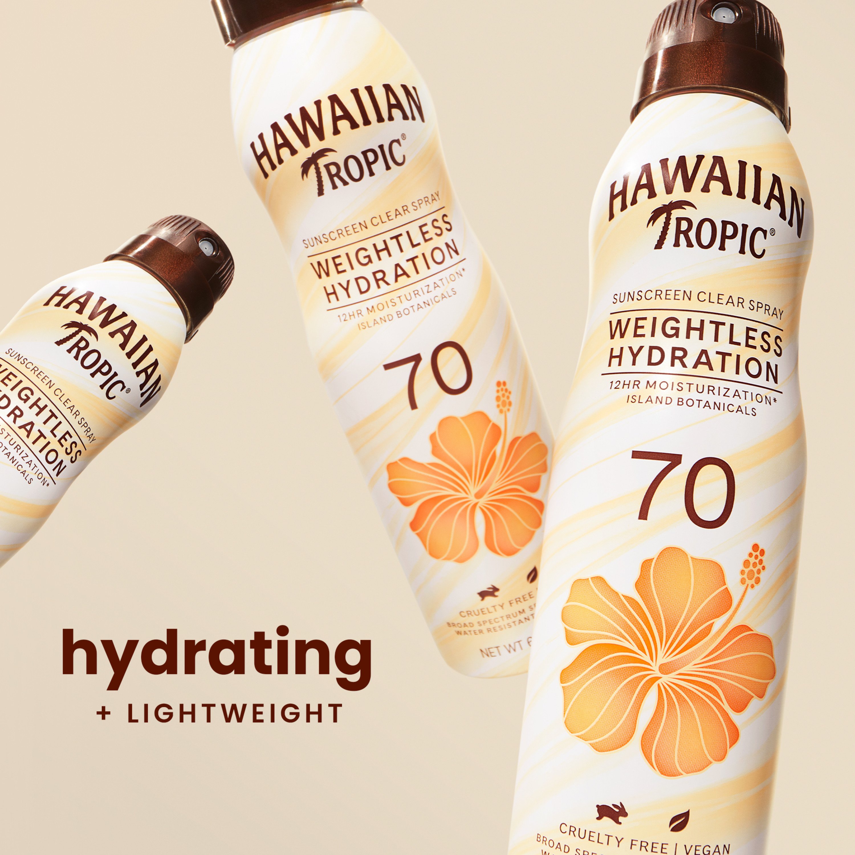 Hawaiian Tropic Weightless Hydration Sunscreen Clear - SPF 70