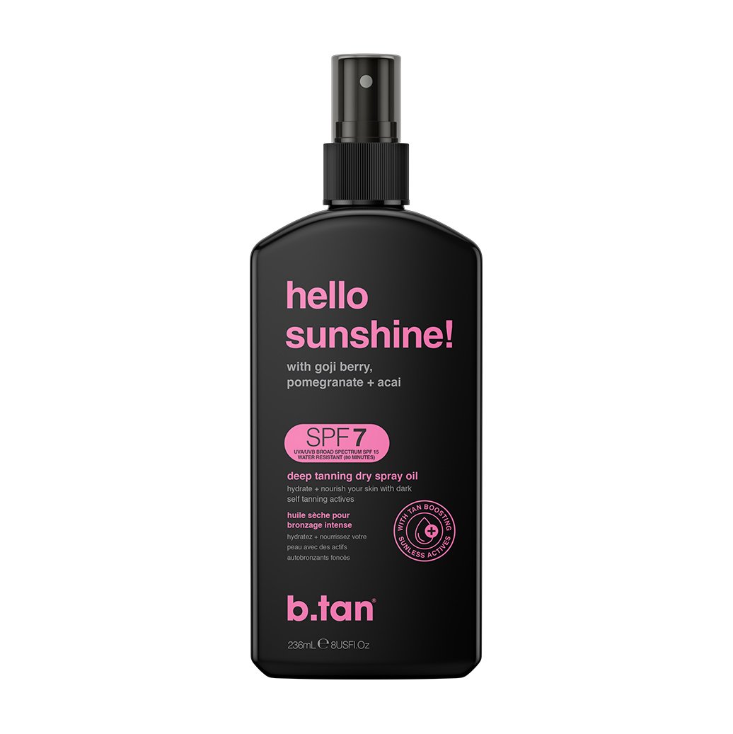 b.tan Hello Sunshine! Deep Tanning Dry Spray Oil SPF 7 Shop Sunscreen
