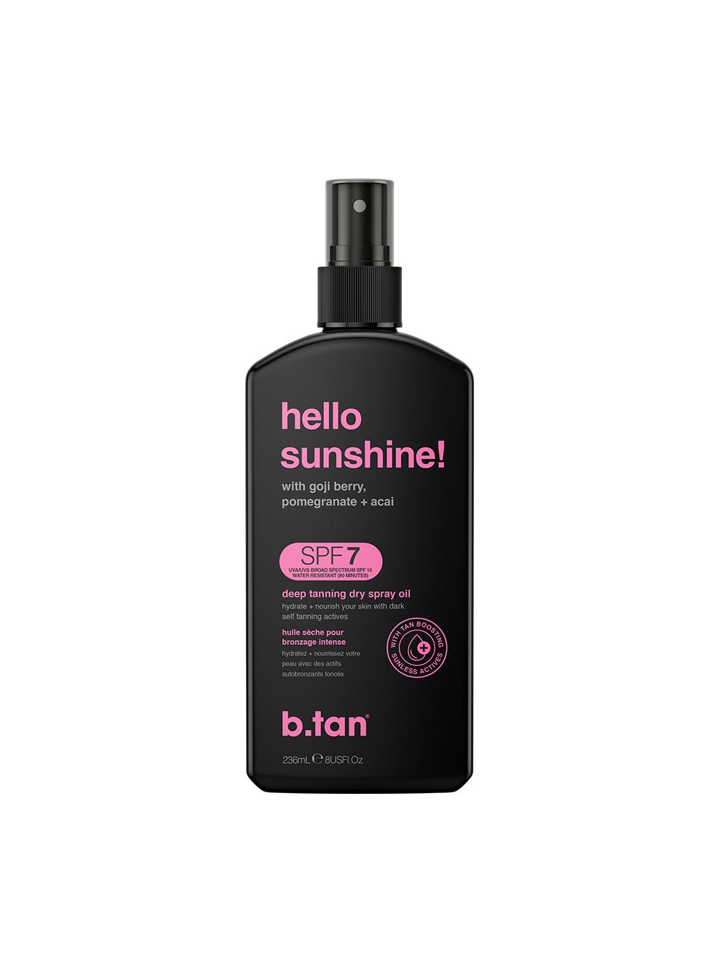 b.tan Hello Sunshine! Deep Tanning Dry Spray Oil SPF 7 Shop Sunscreen