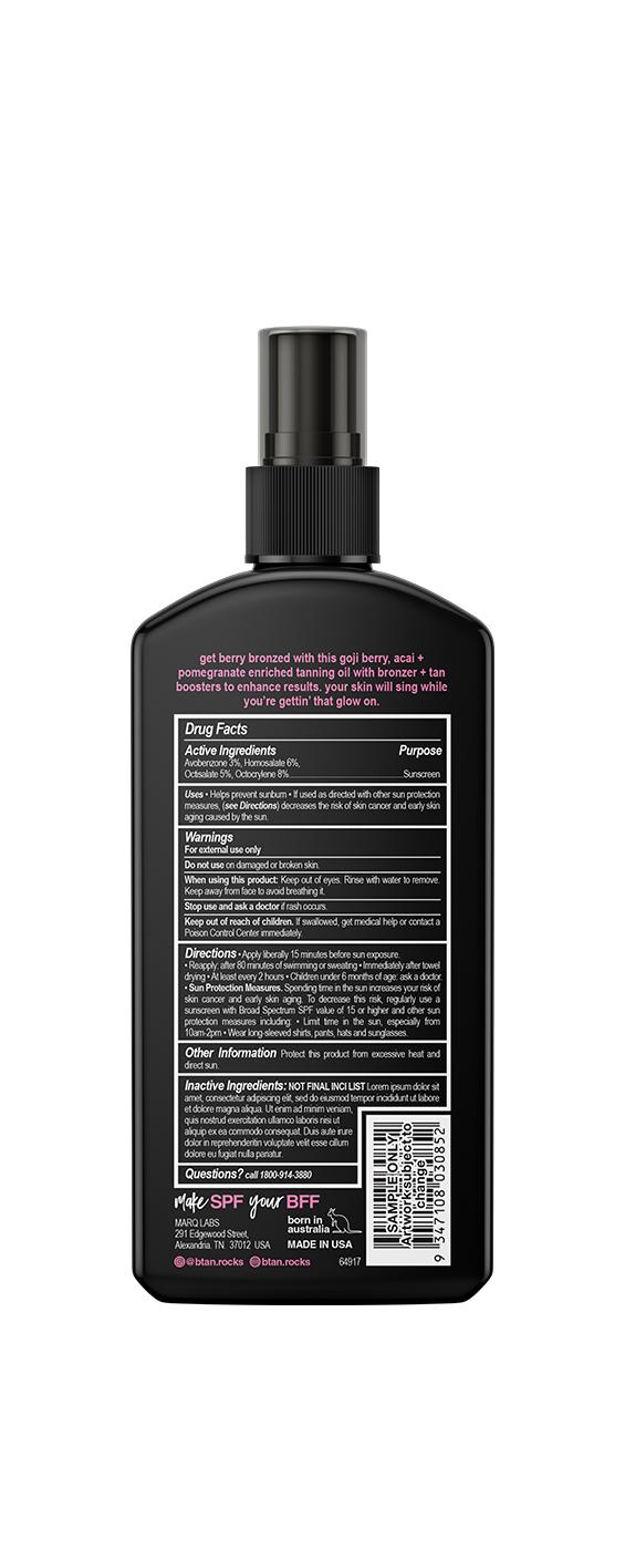 b.tan Hello Sunshine! Deep Tanning Dry Spray Oil SPF 7 Shop Sunscreen