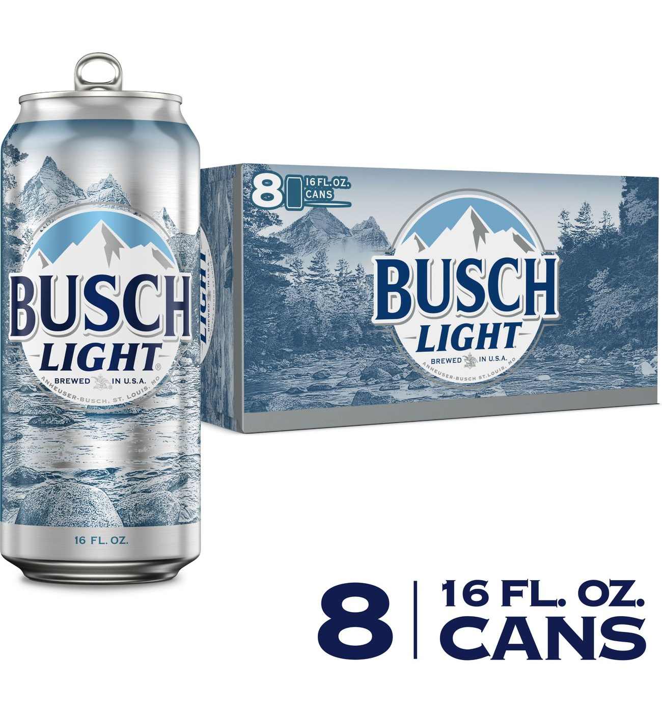 Busch Light American Lager Beer 8 pk Cans; image 9 of 9