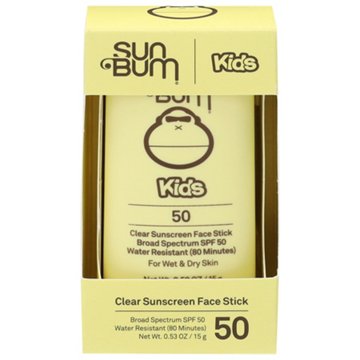 Sun Bum Kids Clear Sunscreen Face Stick - SPF 50
