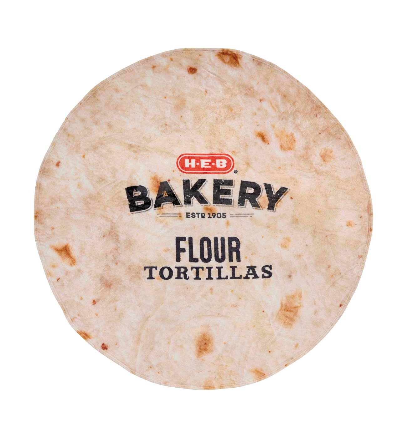 H-E-B Brand Shop Bakery Flour Tortilla Round Throw Blanket; image 2 of 2