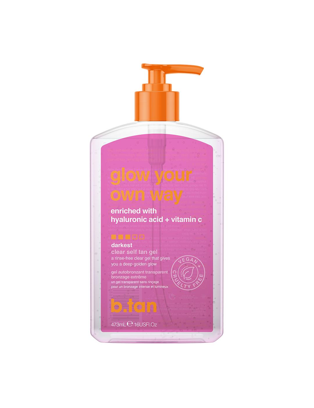 b.tan Glow Your Own Way Darkest Clear Self Tan Gel; image 1 of 2