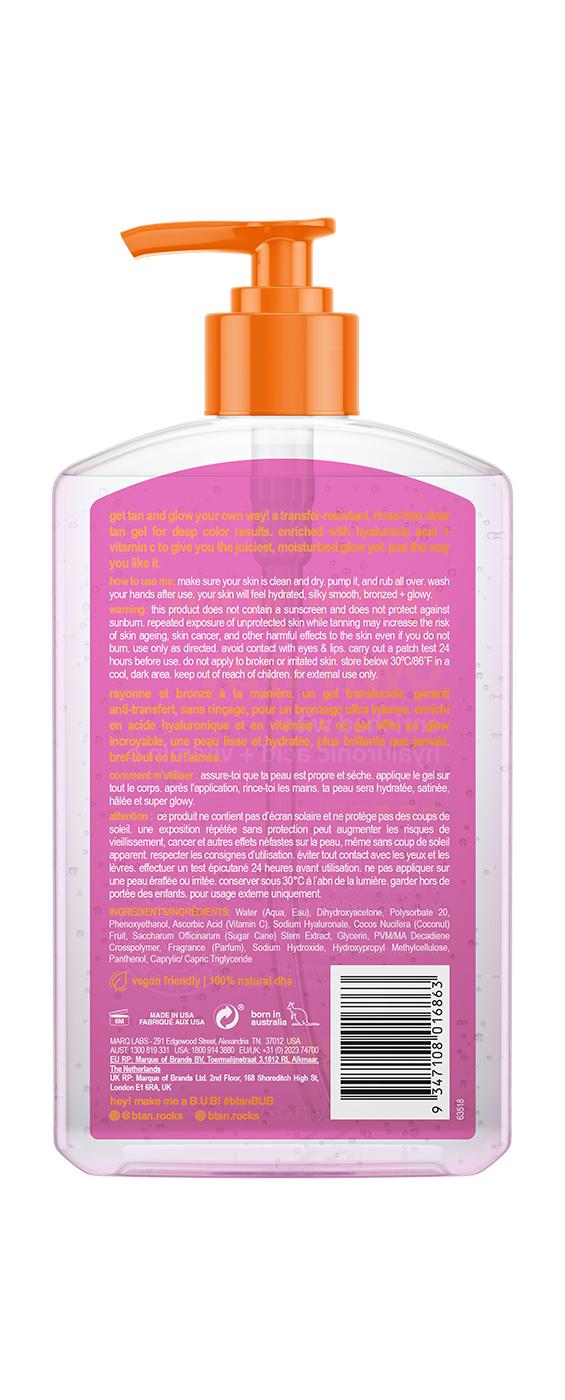 b.tan Glow Your Own Way Darkest Clear Self Tan Gel; image 2 of 2