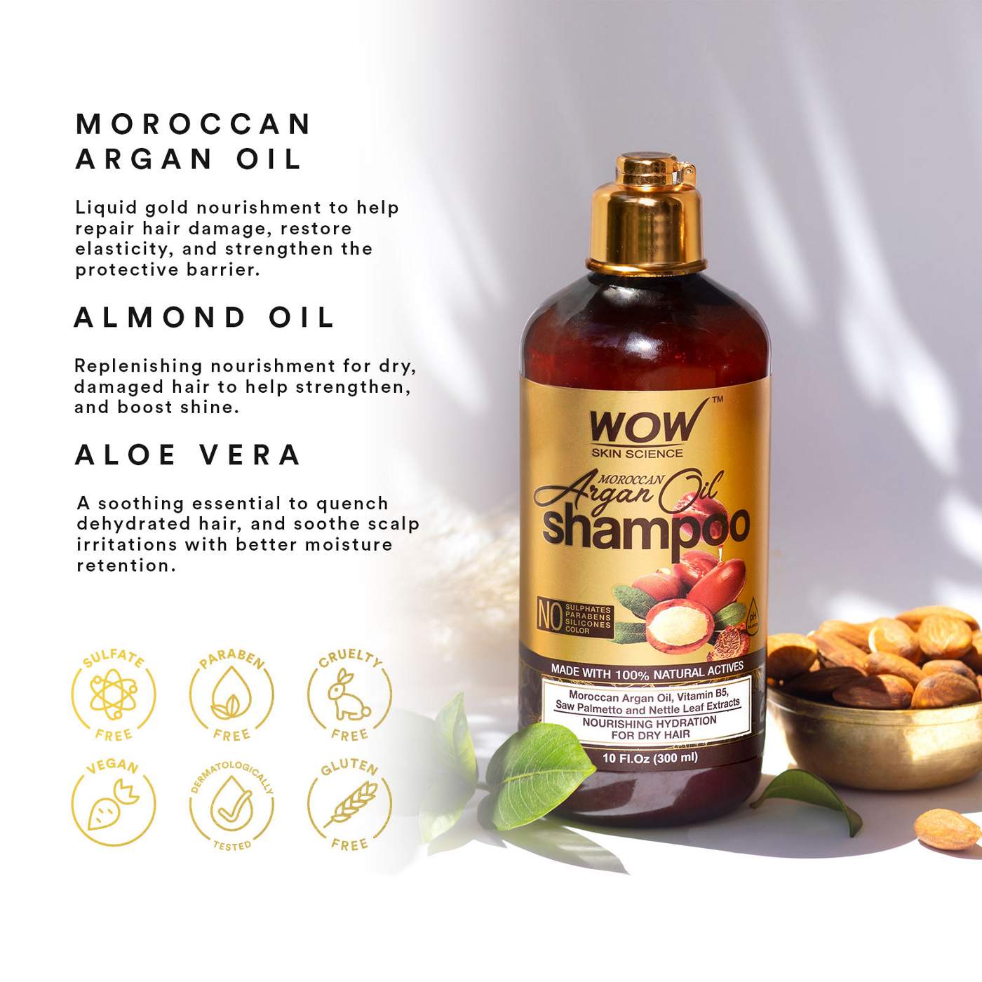 Wow Skin Science Moroccan Argan Oil Shampoo; image 3 of 3