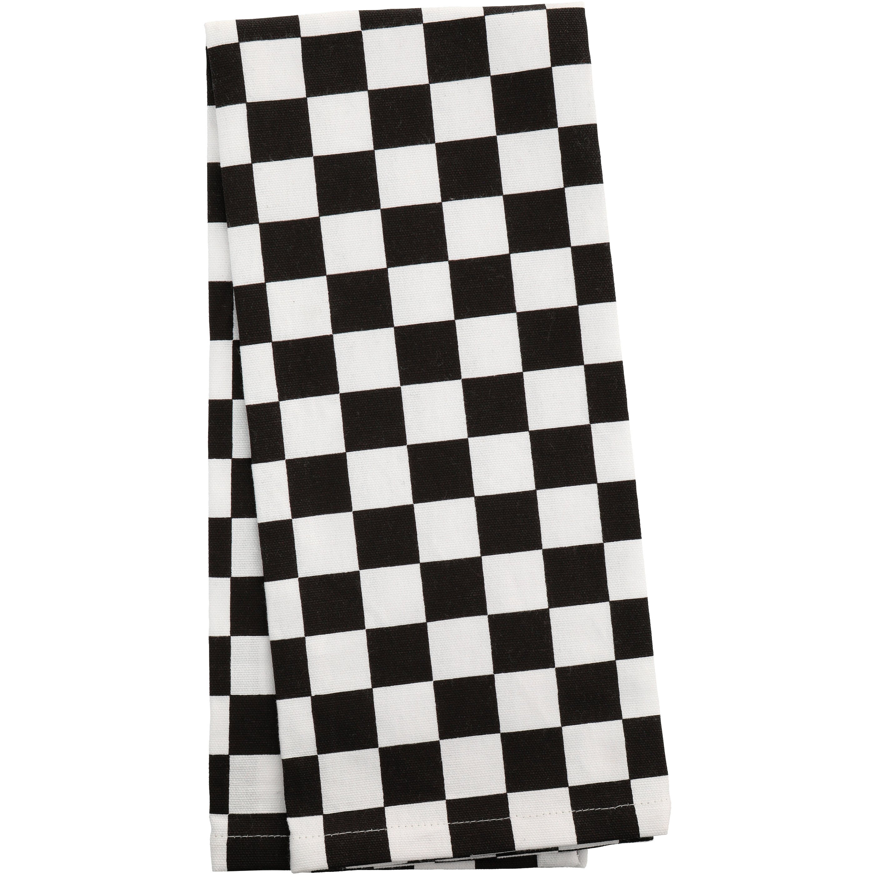Destination Holiday Checkered Kitchen Towel Black/White Shop
