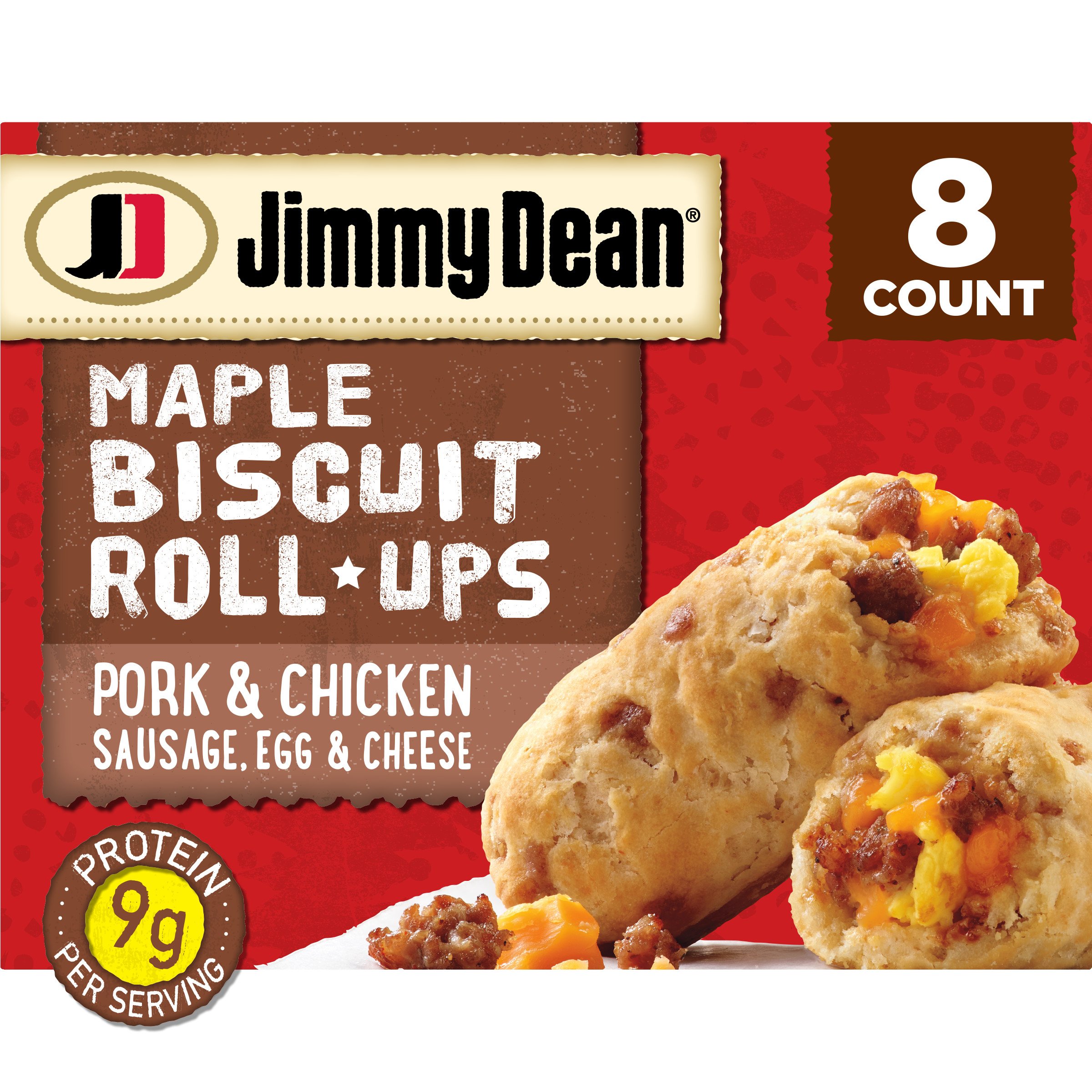 Jimmy Dean Sausage Egg & Cheese Maple Biscuit Roll Ups - Shop Entrees ...