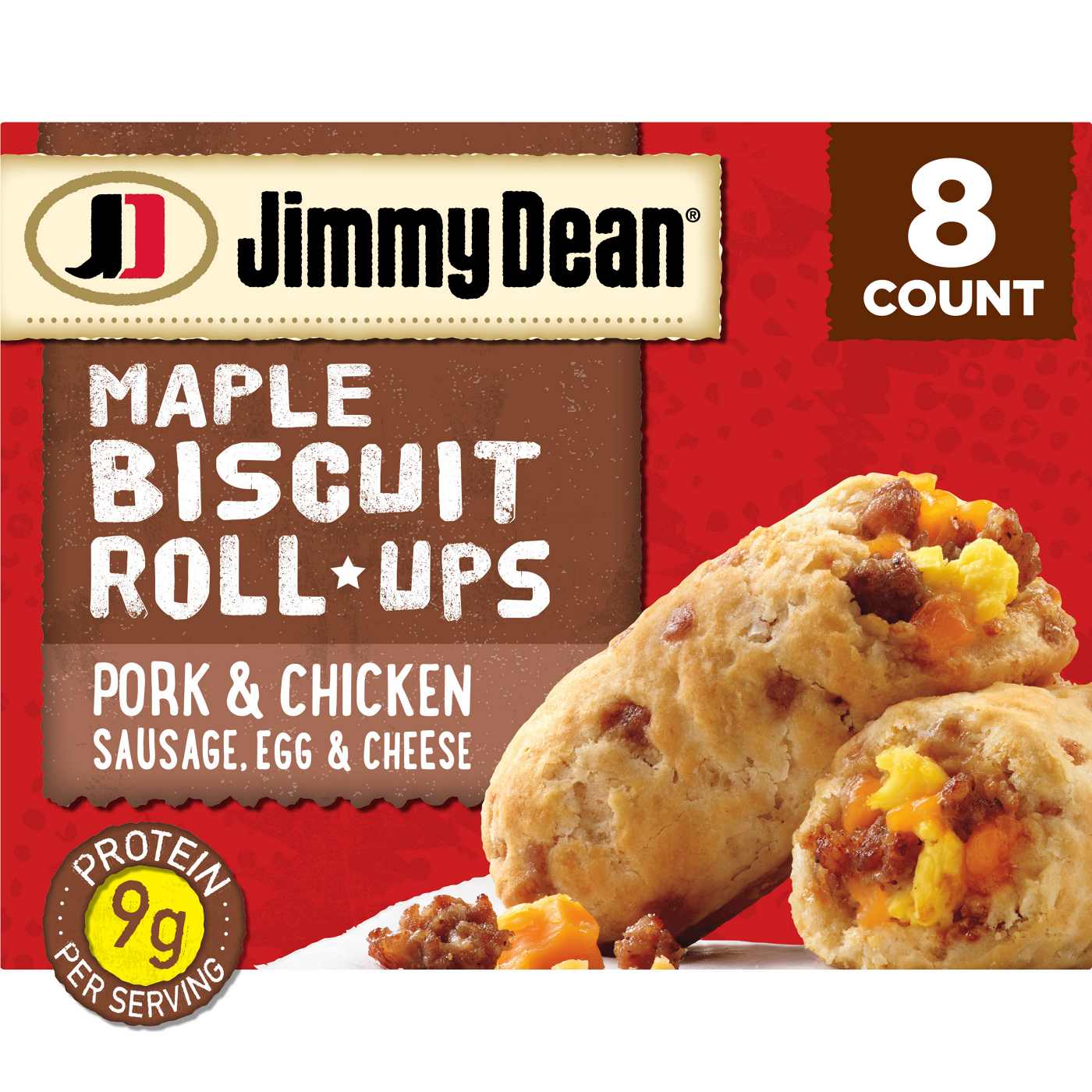 Jimmy Dean Sausage Egg & Cheese Maple Biscuit Roll Ups; image 1 of 4