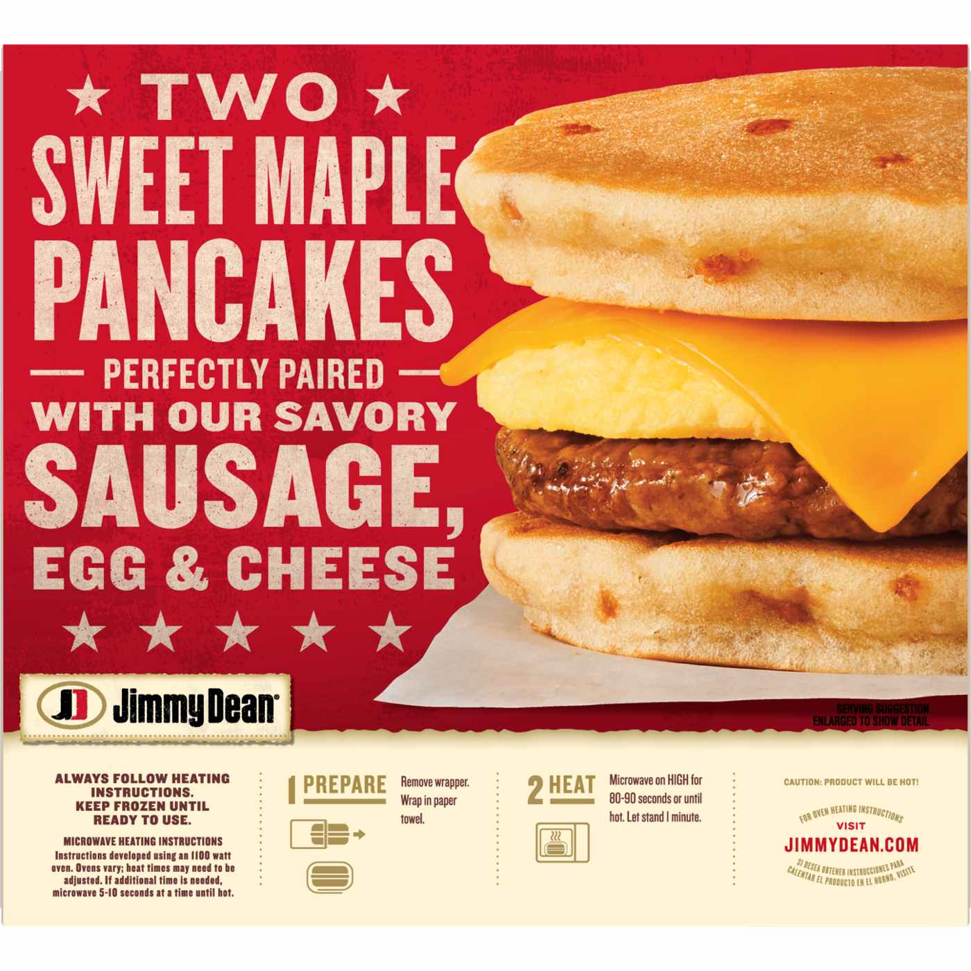 Jimmy Dean Sausage Egg & Cheese Maple Griddle Cakes; image 2 of 2