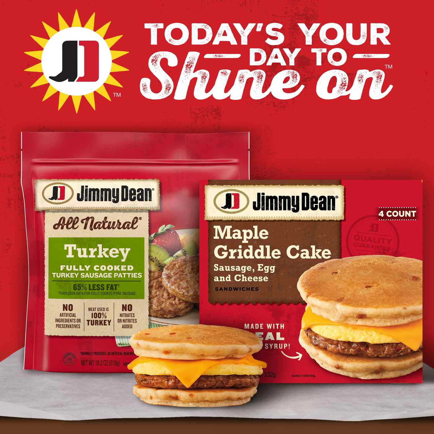 Jimmy Dean Frozen Maple Griddle Cake Breakfast Sandwiches - Sausage, Egg & Cheese; image 5 of 8