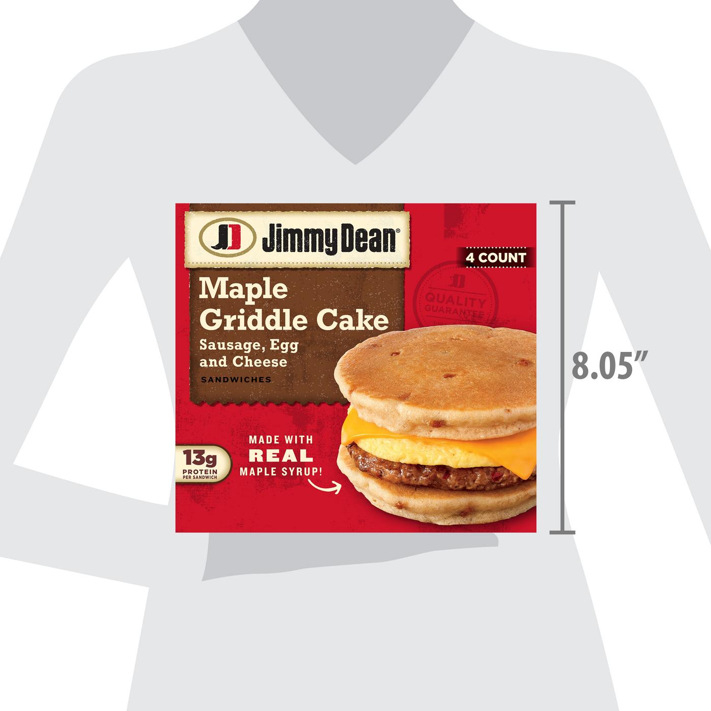 Jimmy Dean Frozen Maple Griddle Cake Breakfast Sandwiches - Sausage, Egg & Cheese; image 7 of 8