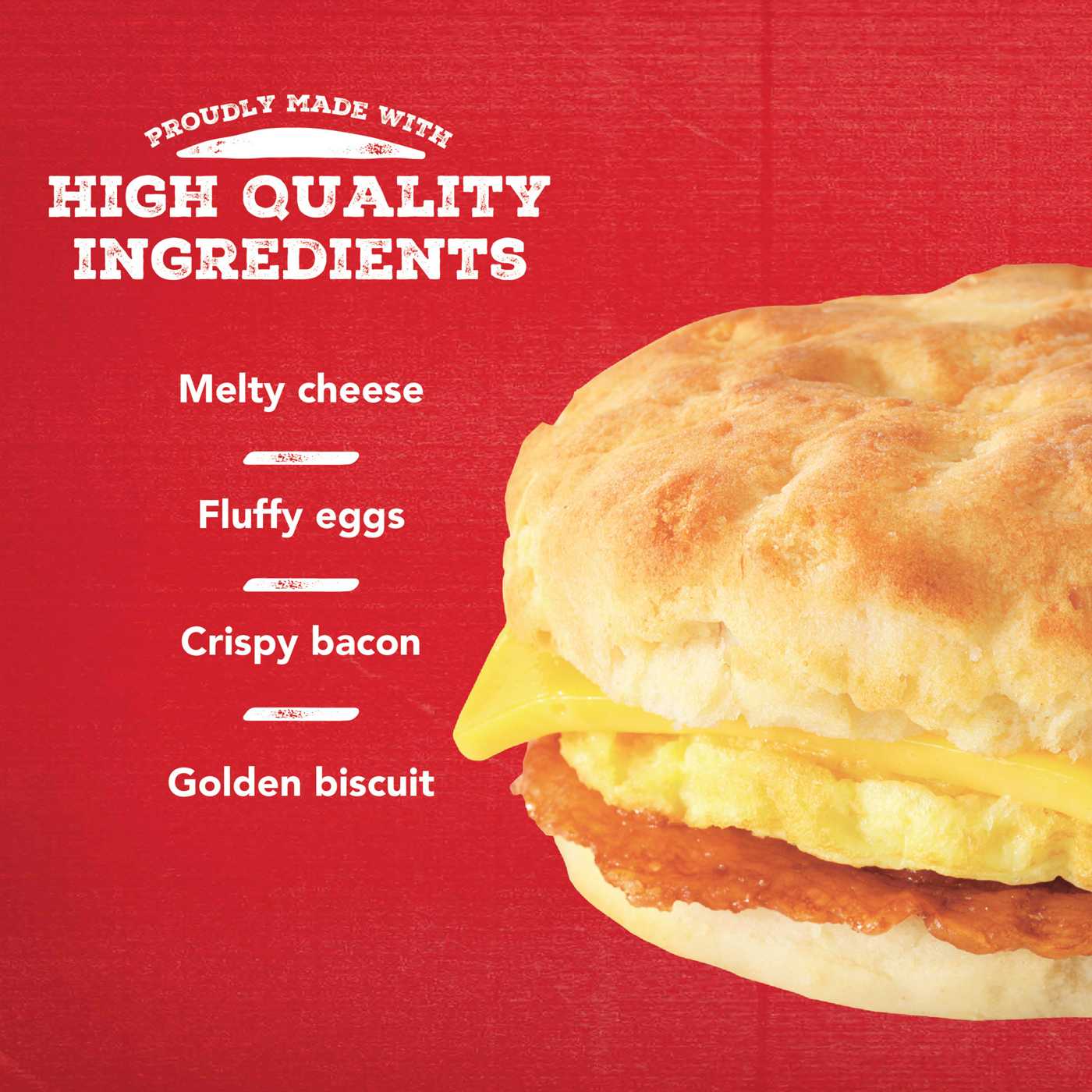 Jimmy Dean Bacon Egg & Cheese Biscuit Sandwiches; image 3 of 4