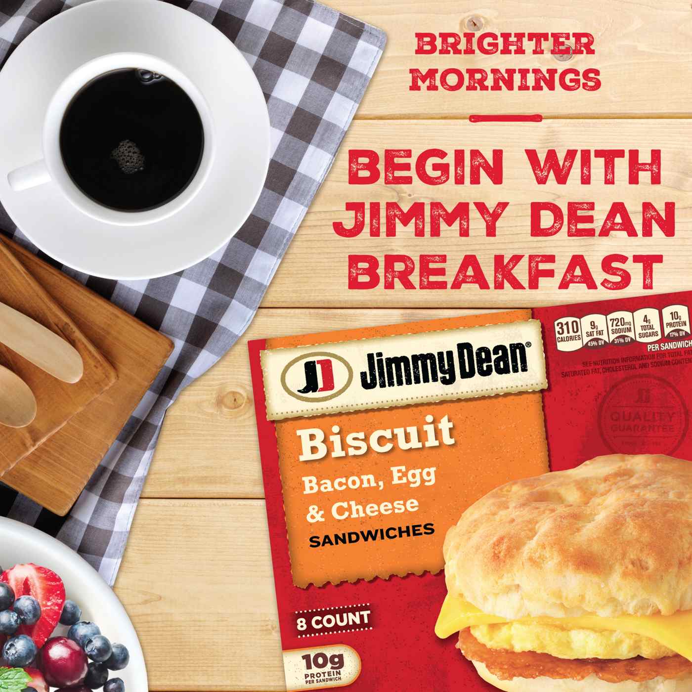 Jimmy Dean Bacon Egg & Cheese Biscuit Sandwiches; image 4 of 4