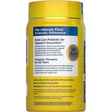 Renew Life Ultimate Flora Prebiotic & Probiotic Extra Care Digestive Gummies - Raspberry