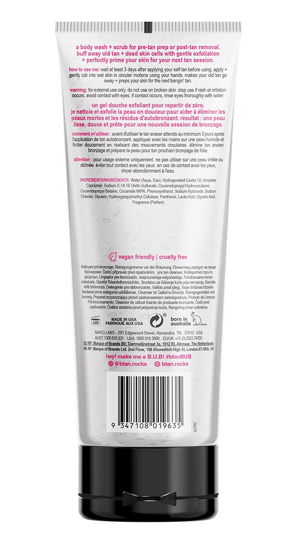 B.tan Erase Tan Repeat Body Wash & Scrub - Shop Sunscreen & Self ...