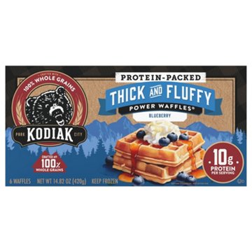 Kodiak 10g Protein Thick & Fluffy Power Waffles - Blueberry