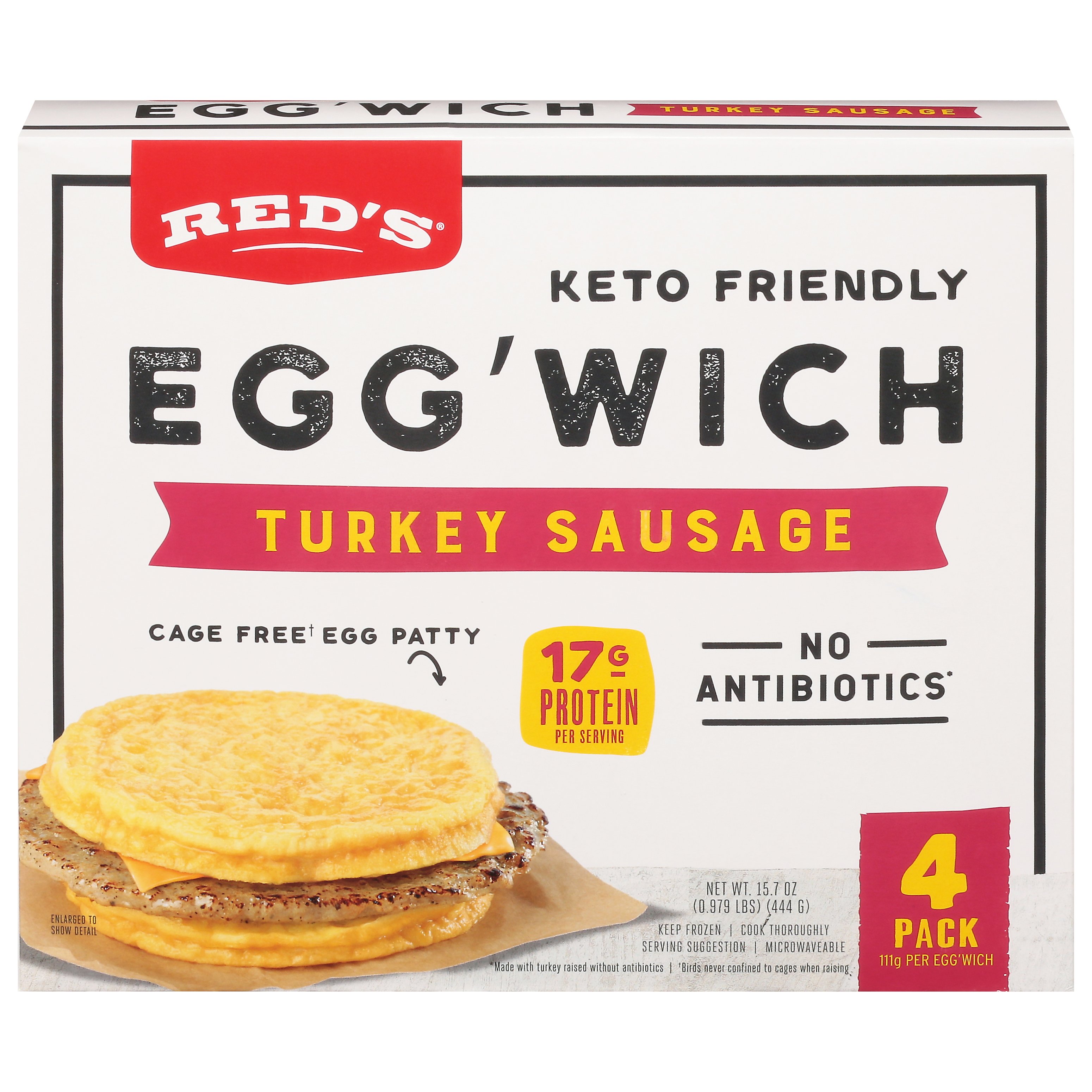 Red's Egg'wich Turkey Sausage Shop Sandwiches at HEB