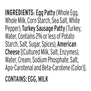 Red's Gluten Free 17g Protein Egg'wich Breakfast Sandwiches - Turkey Sausage, 4 ct