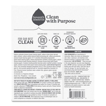 Seventh Generation Power Plus Dishwasher Packs - Citrus