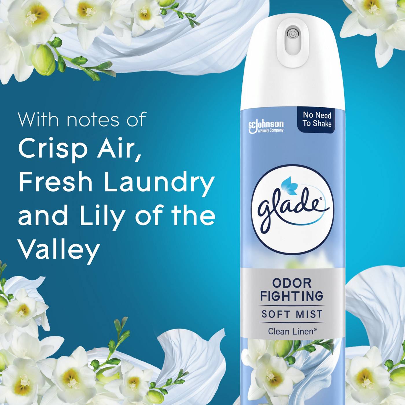 Glade Air Freshener Room Spray - Clean Linen; image 3 of 11