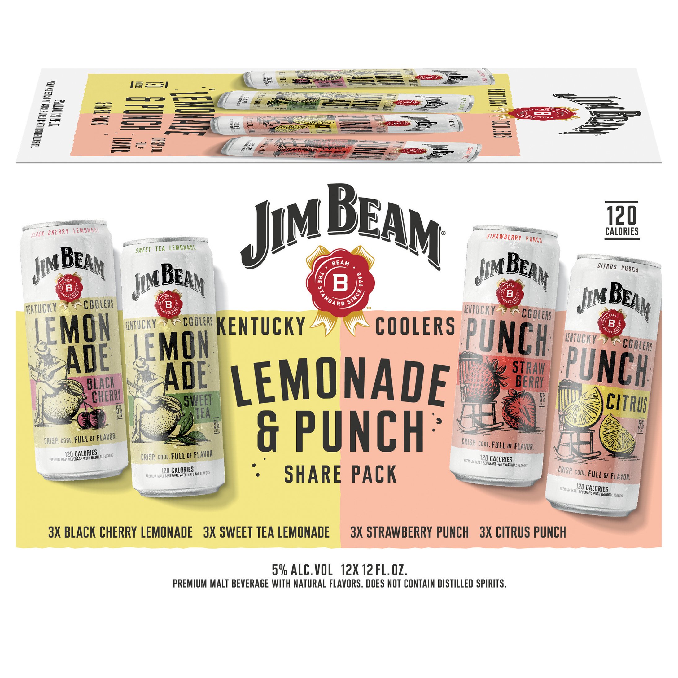Jim Beam Kentucky Coolers Lemonade & Punch Share Pack 12 pk Cans Shop Malt beverages & coolers