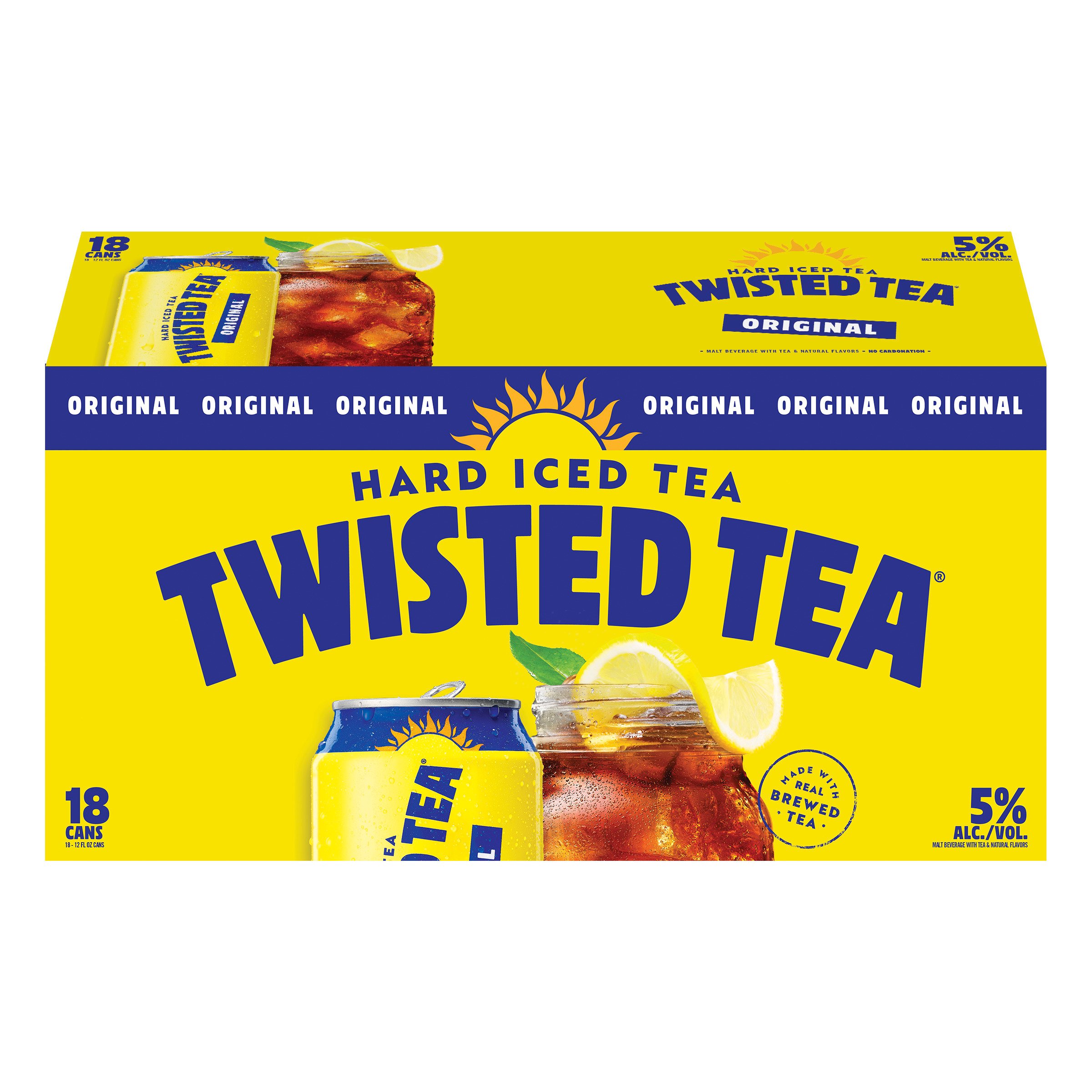 Twisted Tea Hard Iced Tea 18 pk Cans, 12 oz