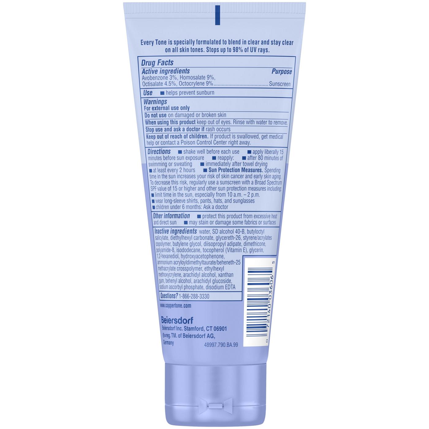 Coppertone Every Tone Sunscreen Lotion SPF 50; image 2 of 2