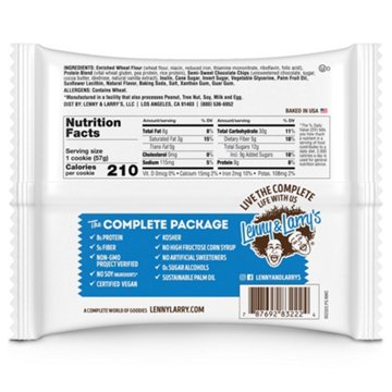 Lenny & Larry's The Complete Cookie - 8g Protein Chocolate Chip, Snack Size