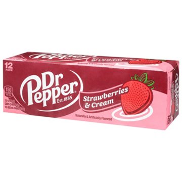 Dr Pepper Strawberries & Cream Soda 12 pk Cans