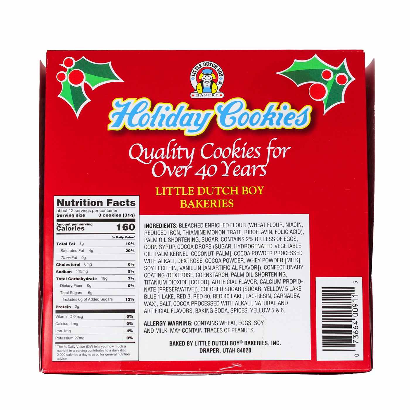 Little Dutch Boy Bakery Assorted Holiday Cookies - Shop Cookies at H-E-B