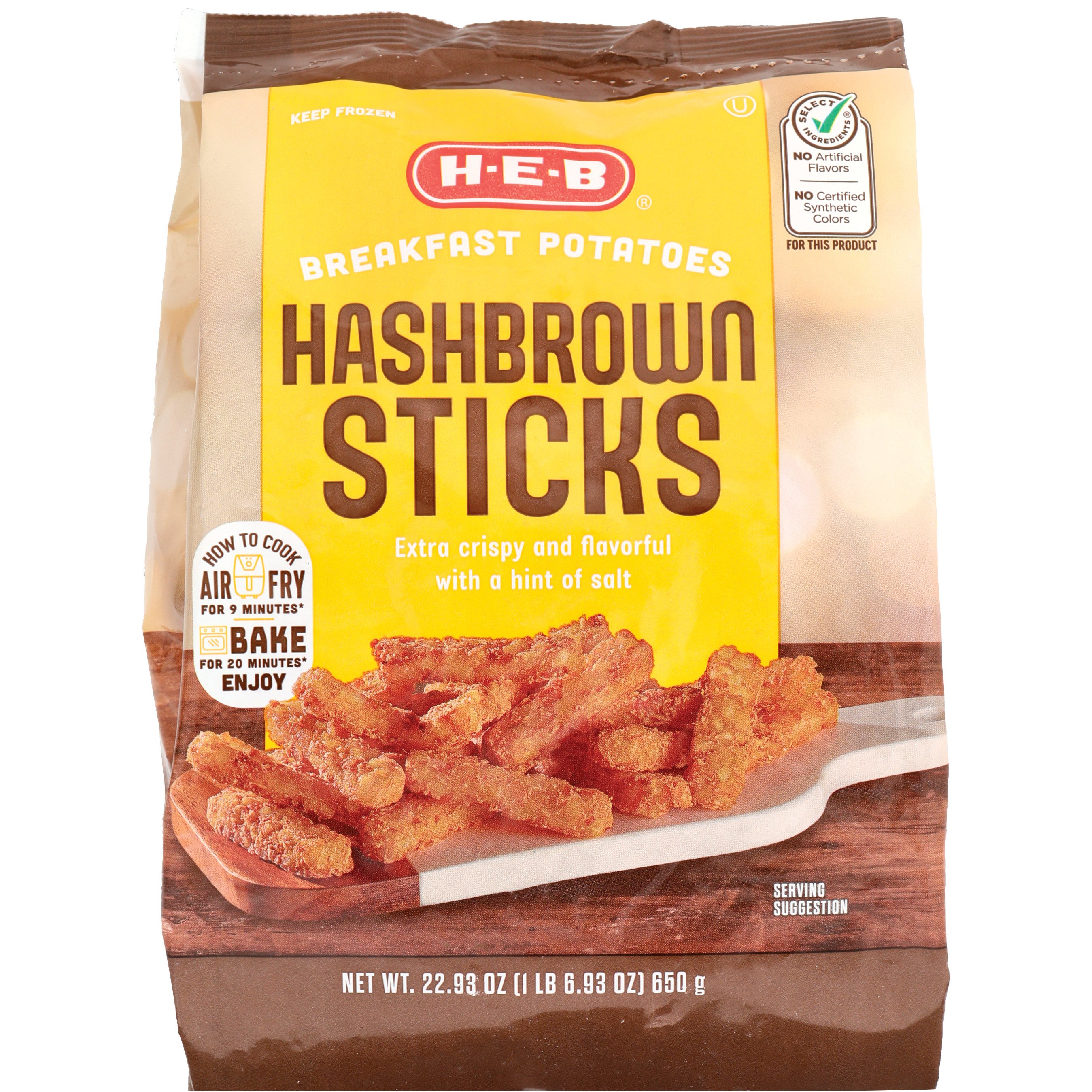 H-E-B Frozen Hashbrown Sticks Breakfast Potatoes, 22.93 oz