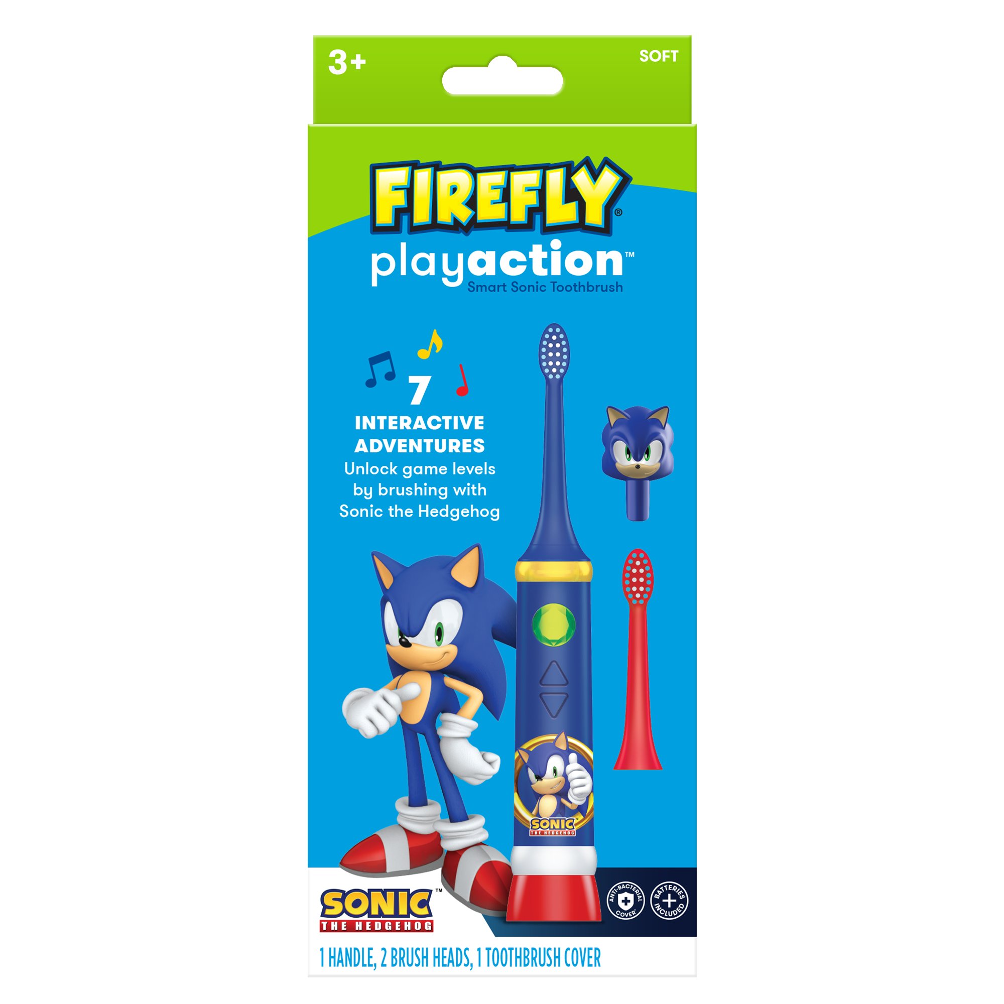 Firefly Play Action Sonic the Hedgehog Battery Powered Toothbrush Kit