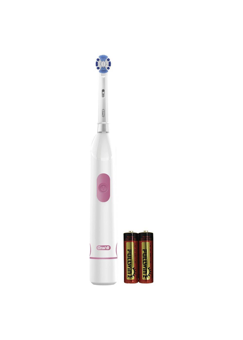 Oral-B Revolution Battery Toothbrush with Brush Head - White; image 2 of 6