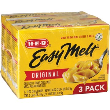 H-E-B Easy Melt Original Shells & Cheese 12-oz Boxes, 3 pk