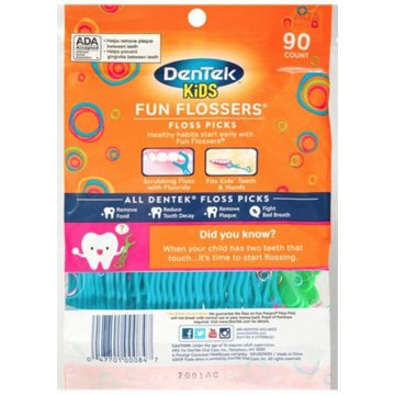 DenTek Kid's Fun Flossers Floss Pick, 90 ct