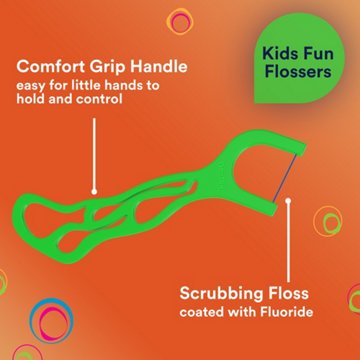 DenTek Kid's Fun Flossers Floss Pick, 90 ct