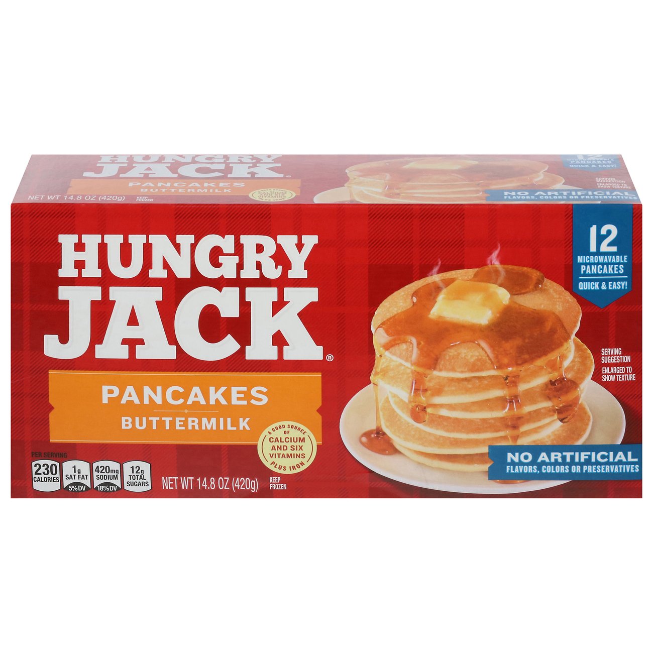 Hungry Jack Frozen Pancakes - Buttermilk, 12 ct