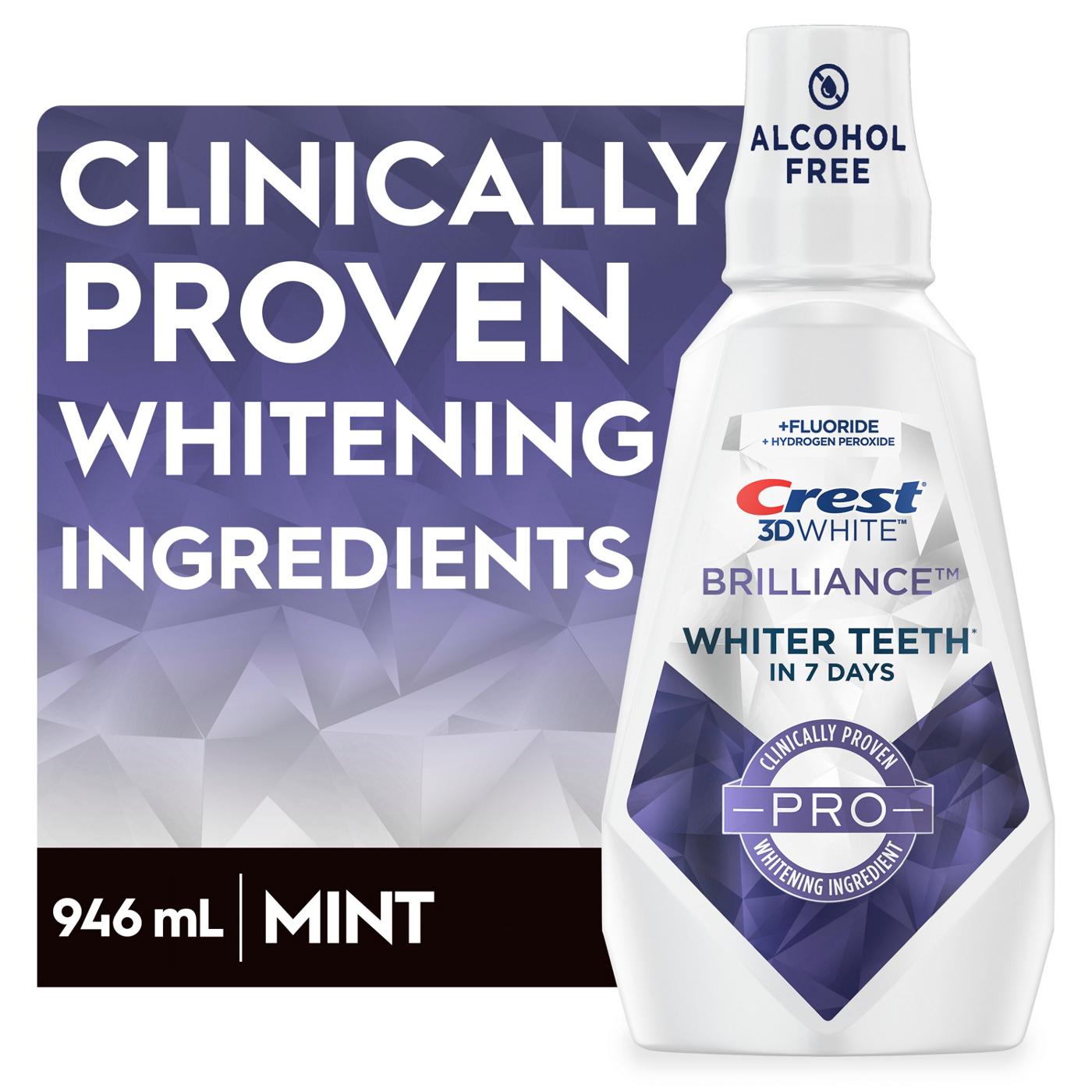 Crest 3D White Brilliance Pro Mouthwash Shop Mouthwash at HEB