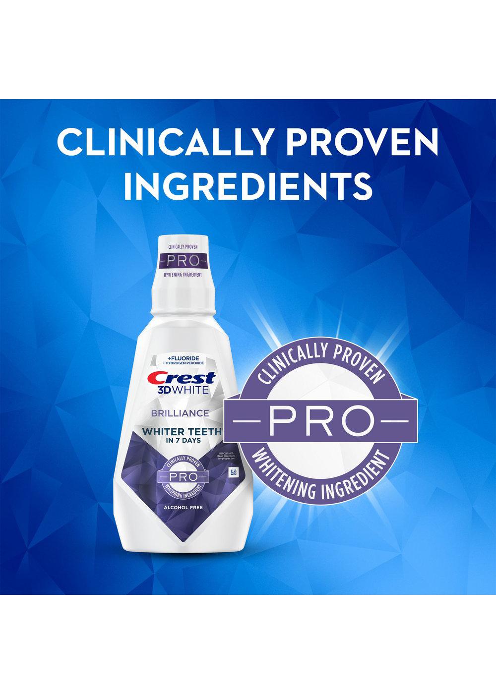 Crest 3D White Brilliance Pro Mouthwash Shop Mouthwash at HEB