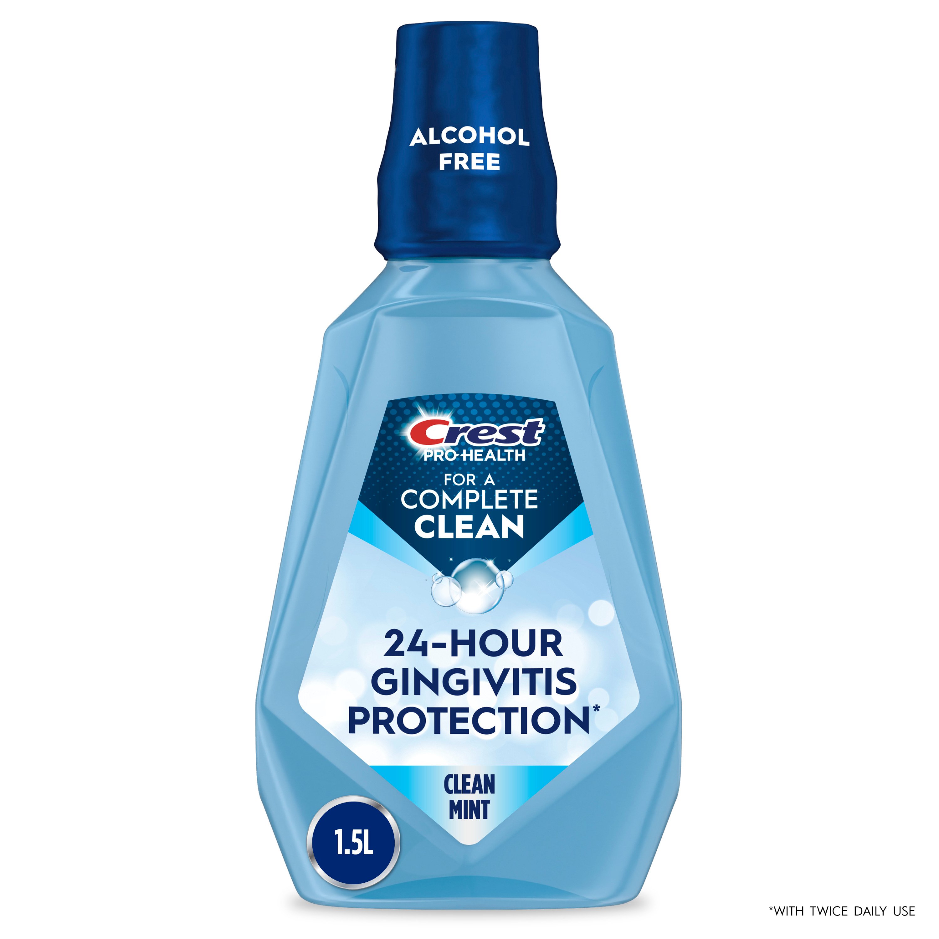 Crest Mouthwash Pro Health Complete Clean-Clean Mint, 1.5 L (50.7 fl oz), 50.7 oz
