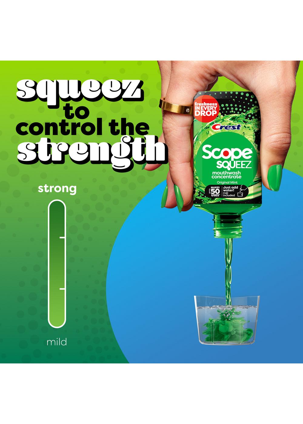 Crest Scope Squeez Mouthwash Concentrate Original Mint Shop